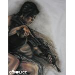 T-shirt Girl Warrior M white
