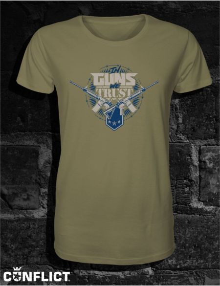T-shirt In Guns We Trust XL khaki