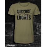 Support Locals M khaki t-shirt