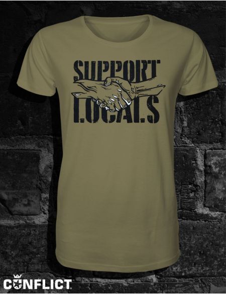 Support Locals 3XL khaki t-shirt