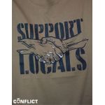 Support Locals 3XL khaki t-shirt