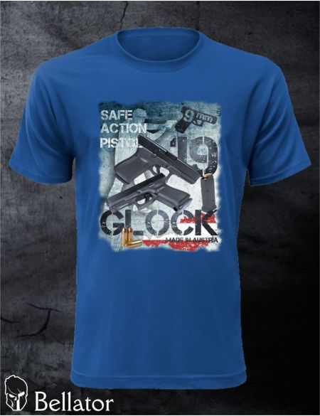 T-shirt Glock 19 L blue