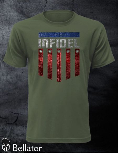 T-shirt Infidel shield L Olive