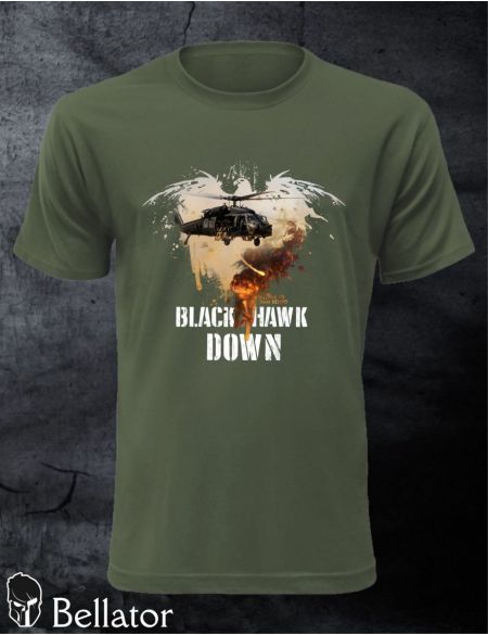 T-shirt Black hawk down L Olive