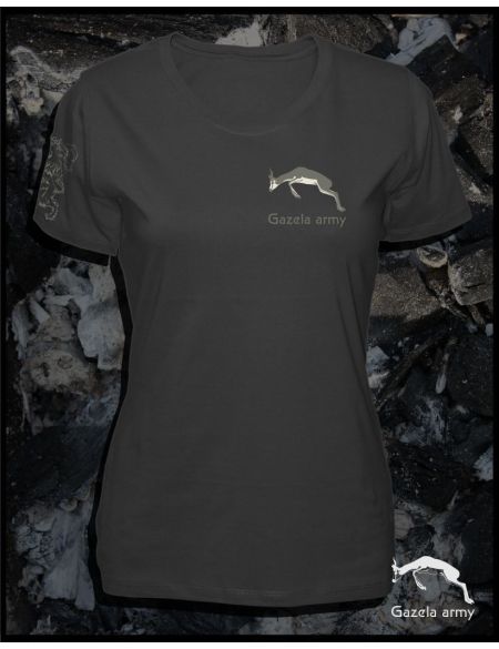 T-shirt Gazela army ladies graphite