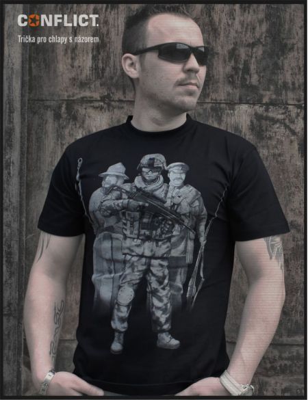 T-shirt Czech soldier black