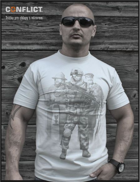 T-shirt Czech soldier black