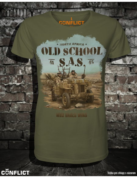 T-shirt SAS old school olive XL