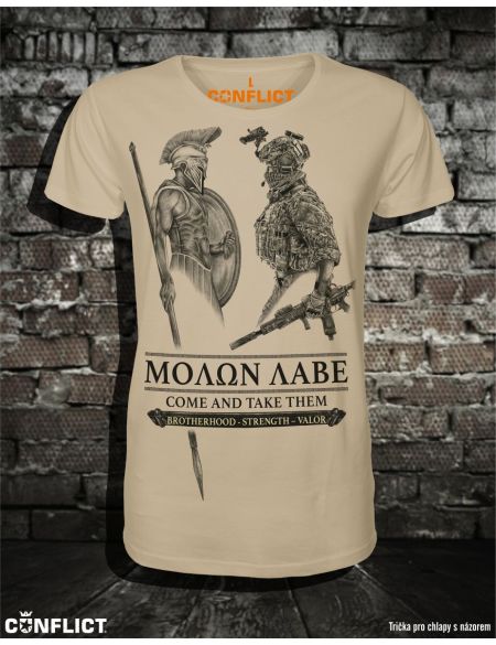 T-shirt Molon Labe evolution