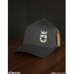 Flexfit Cap with lion print 6 panel - Graphite S/M
