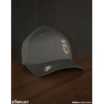 Flexfit Cap with lion print 6 panel - Graphite S/M