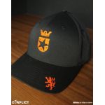 Flexfit Cap with Conflict logo 5panel - Black/Orange S/M