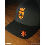 Flexfit Cap with Conflict logo 5panel - Black/Orange S/M