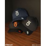 Flexfit Cap with Conflict logo 5panel - Black/Orange S/M