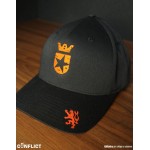 Flexfit Cap with Conflict logo 5panel - Black/Orange L/XL