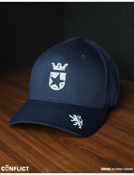 Flexfit Cap with Conflict logo 5panel - Navy S/M