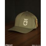 Flexfit Cap with Conflict shield 6panel - olive S/M