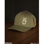 Flexfit Cap with Conflict shield 6panel - olive S/M